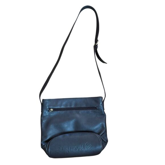 Paloma Picasso Dark Brown Leather Crossbody Purse Gold Logo Made in Italy - Picture 4 of 15